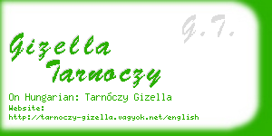 gizella tarnoczy business card